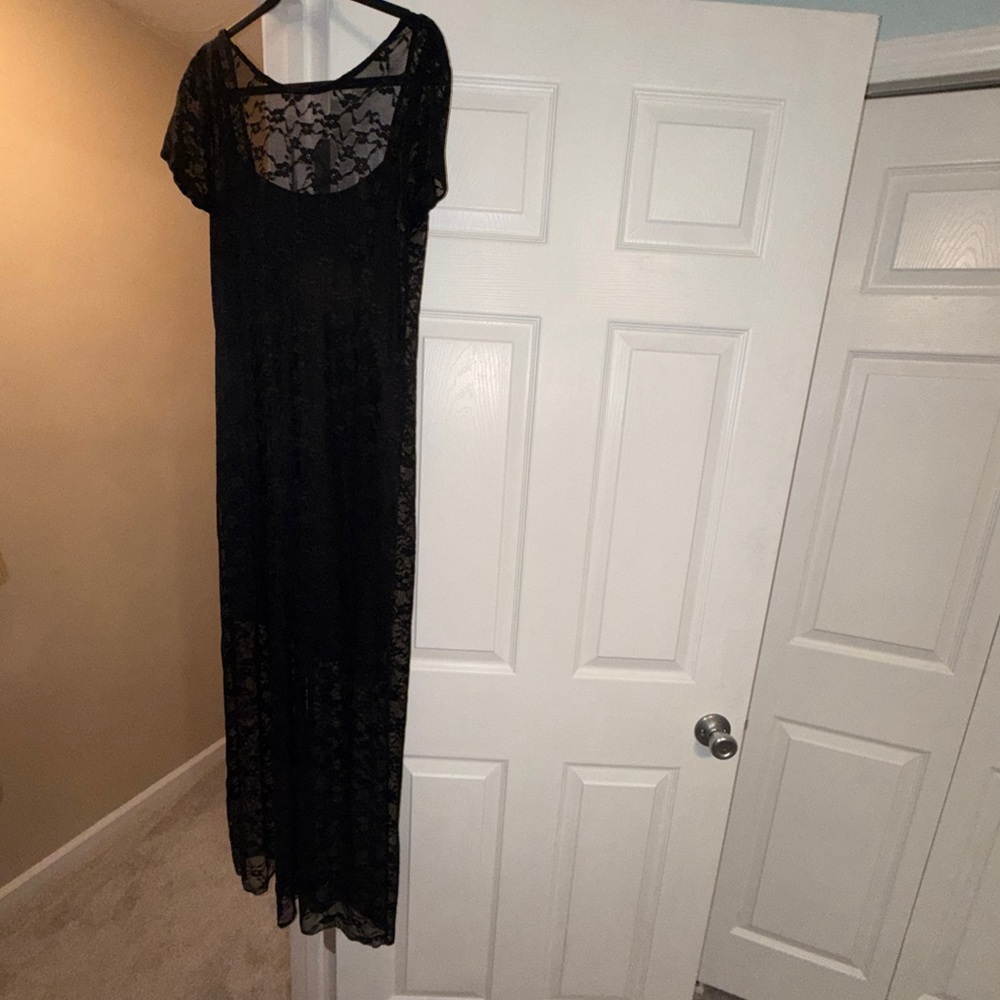 Wild Fable Black Lace Maxi Dress